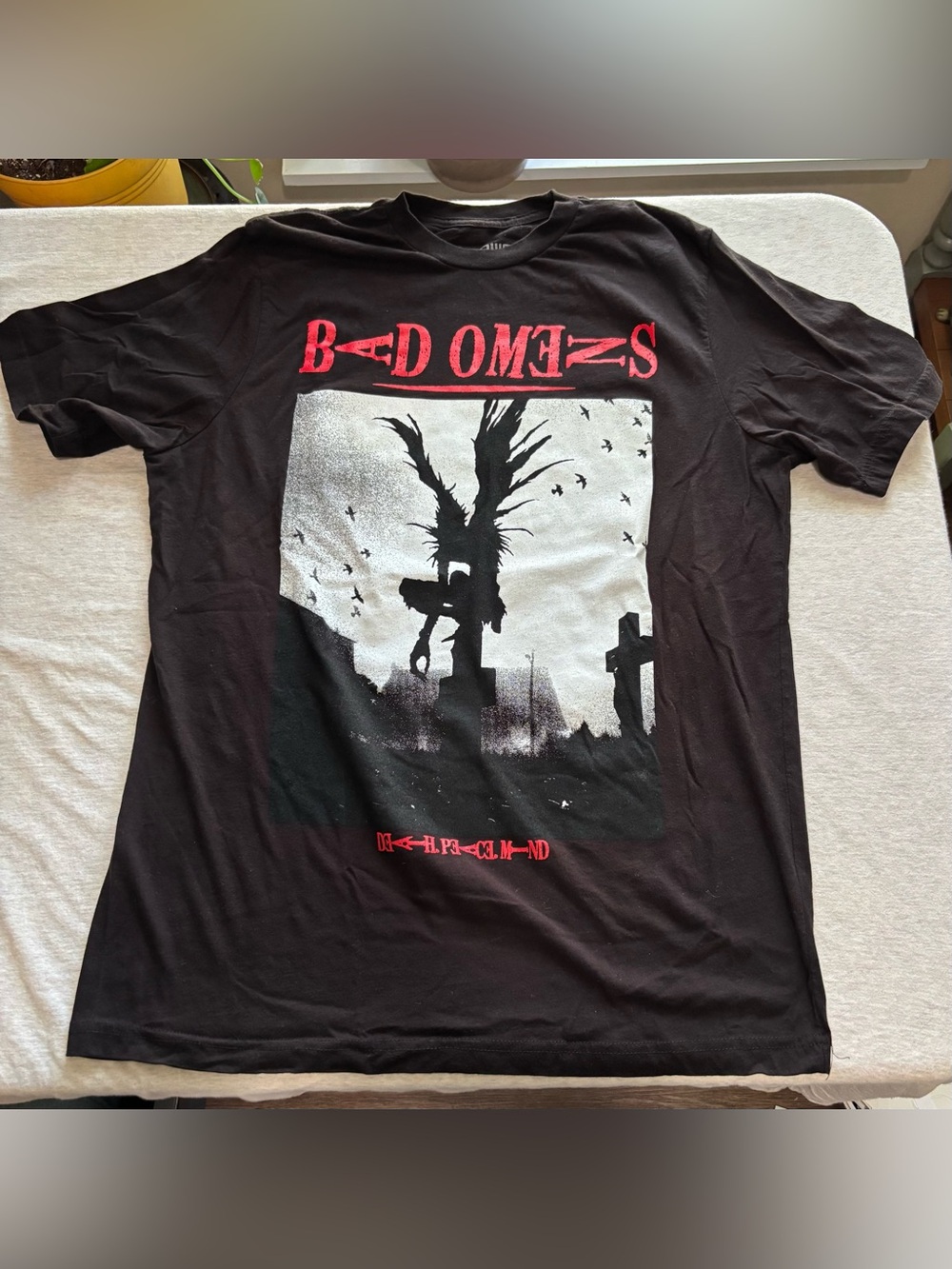 Bad Omens Death Peace Mind Graphic Band Tee Black Red Size Large